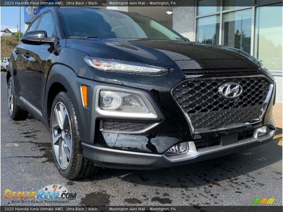 2020 Hyundai Kona Ultimate AWD Ultra Black / Black Photo #1