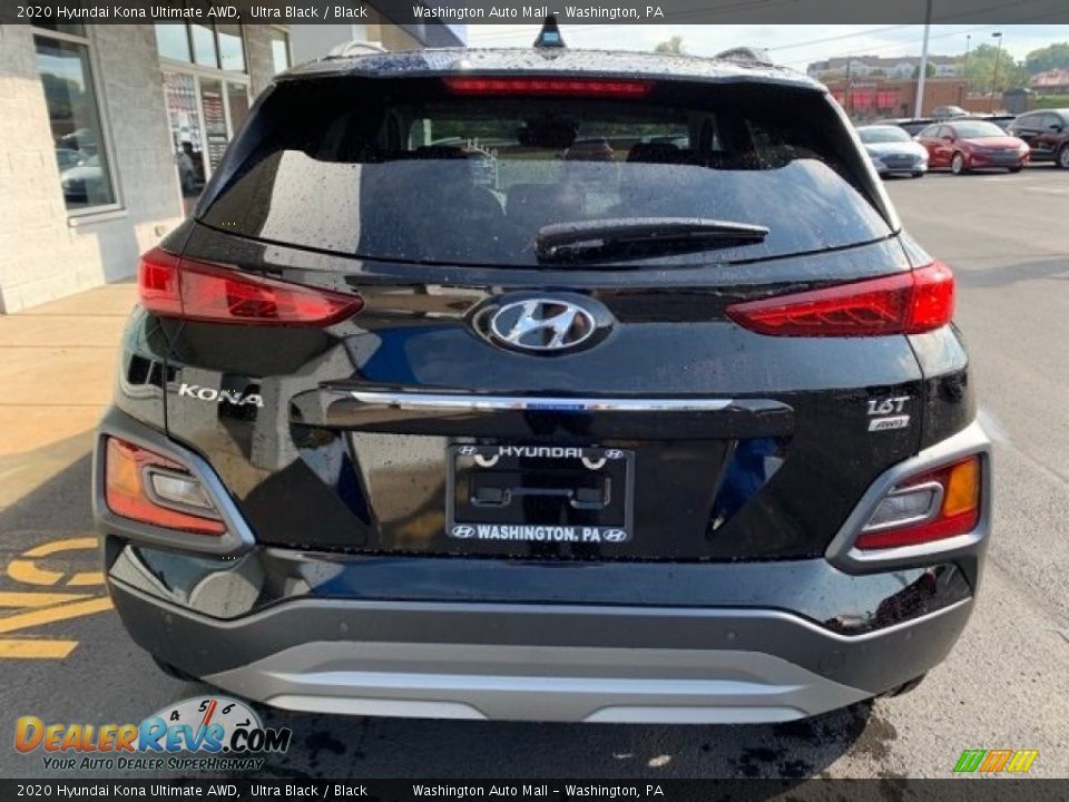 2020 Hyundai Kona Ultimate AWD Ultra Black / Black Photo #5