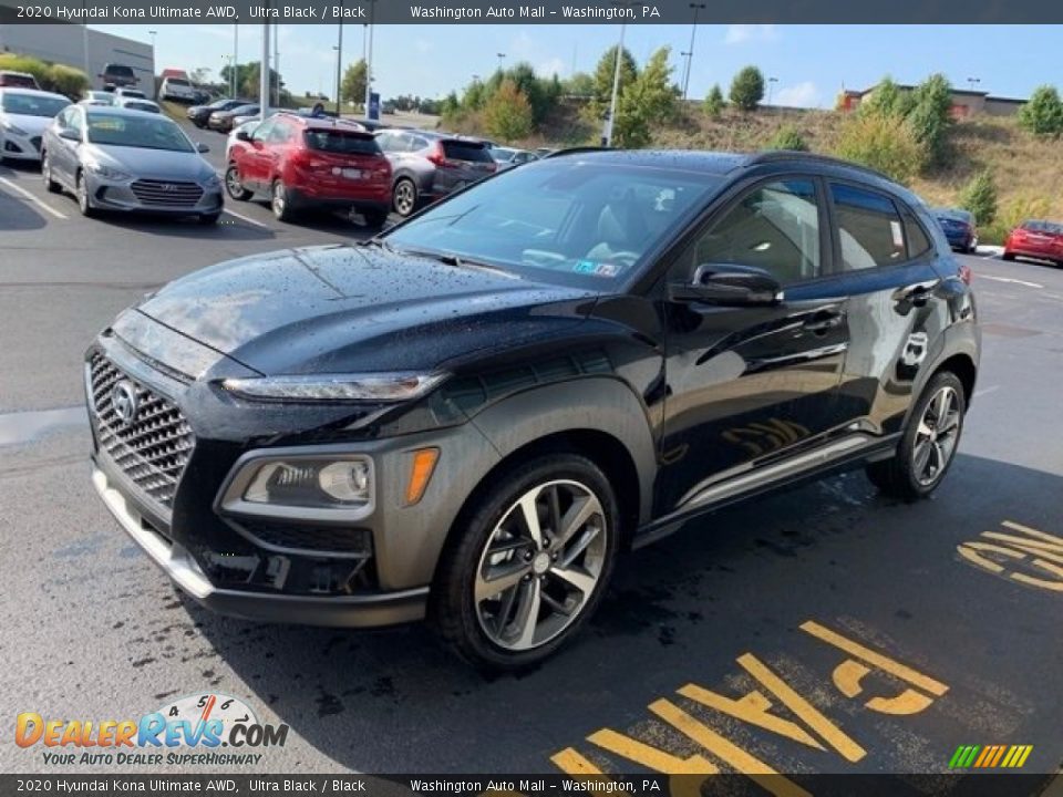 2020 Hyundai Kona Ultimate AWD Ultra Black / Black Photo #7