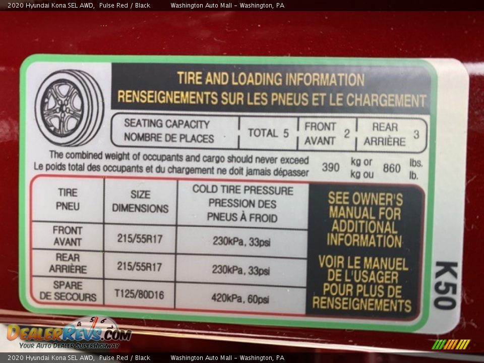 2020 Hyundai Kona SEL AWD Pulse Red / Black Photo #9