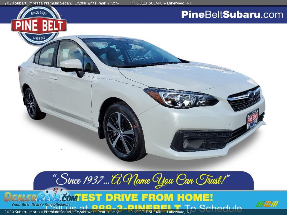 2020 Subaru Impreza Premium Sedan Crystal White Pearl / Ivory Photo #1