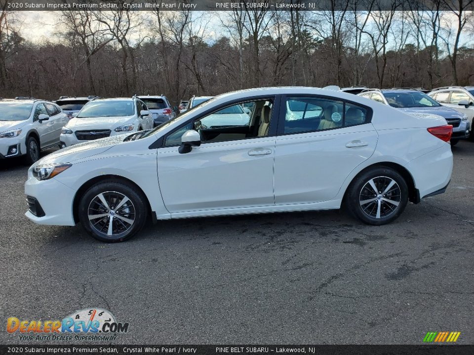 2020 Subaru Impreza Premium Sedan Crystal White Pearl / Ivory Photo #3