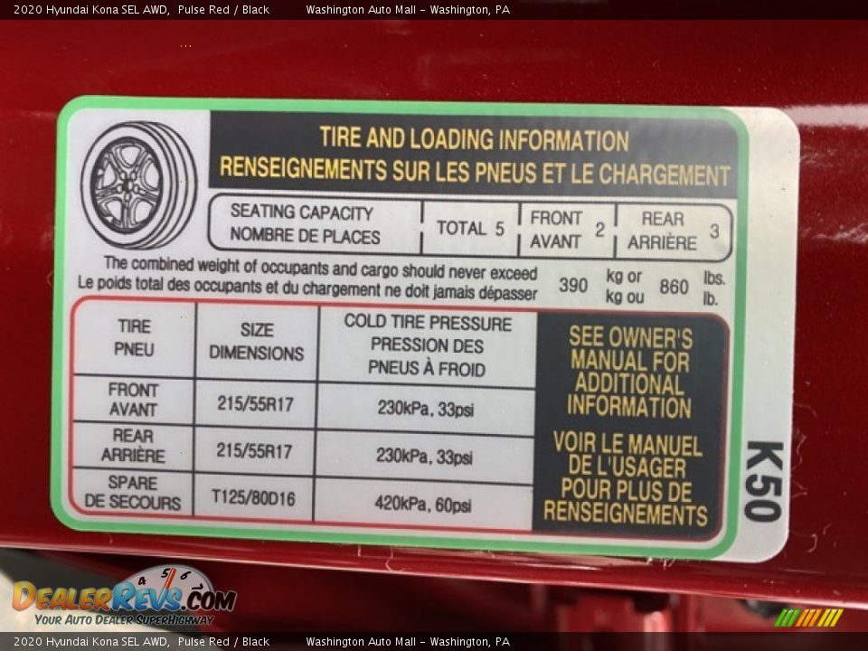 2020 Hyundai Kona SEL AWD Pulse Red / Black Photo #9