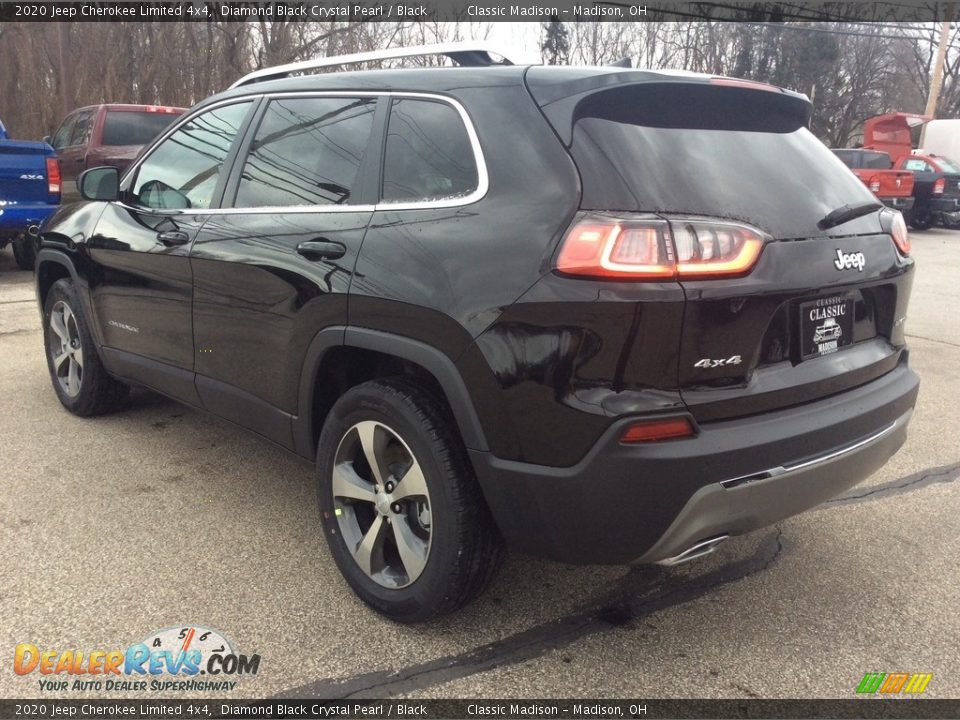 2020 Jeep Cherokee Limited 4x4 Diamond Black Crystal Pearl / Black Photo #7