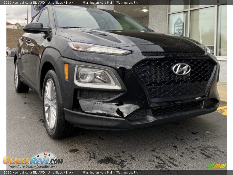 2020 Hyundai Kona SEL AWD Ultra Black / Black Photo #1