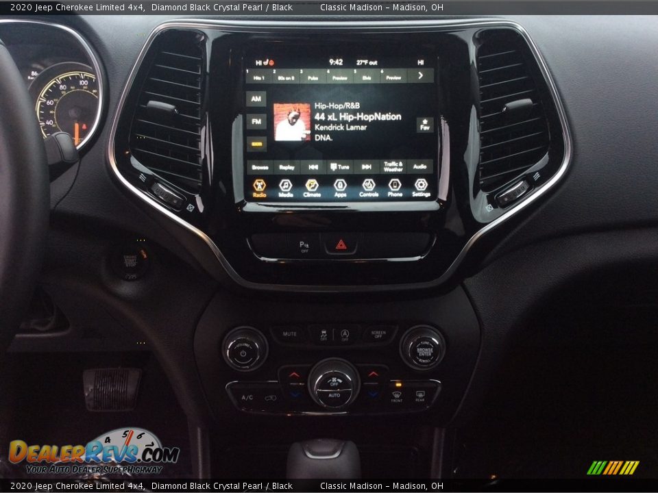 2020 Jeep Cherokee Limited 4x4 Diamond Black Crystal Pearl / Black Photo #14