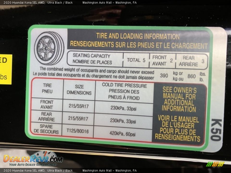 2020 Hyundai Kona SEL AWD Ultra Black / Black Photo #9