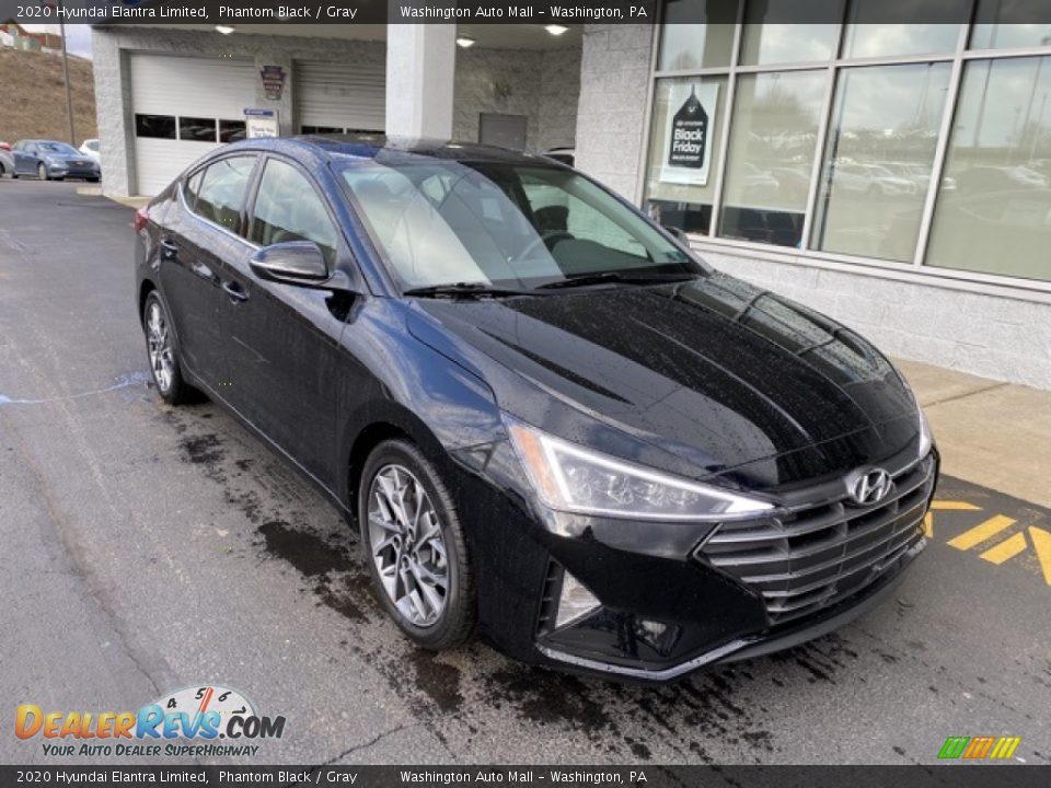 2020 Hyundai Elantra Limited Phantom Black / Gray Photo #2