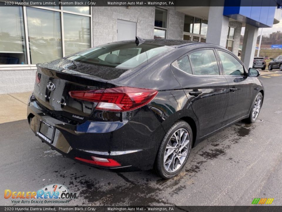 2020 Hyundai Elantra Limited Phantom Black / Gray Photo #4