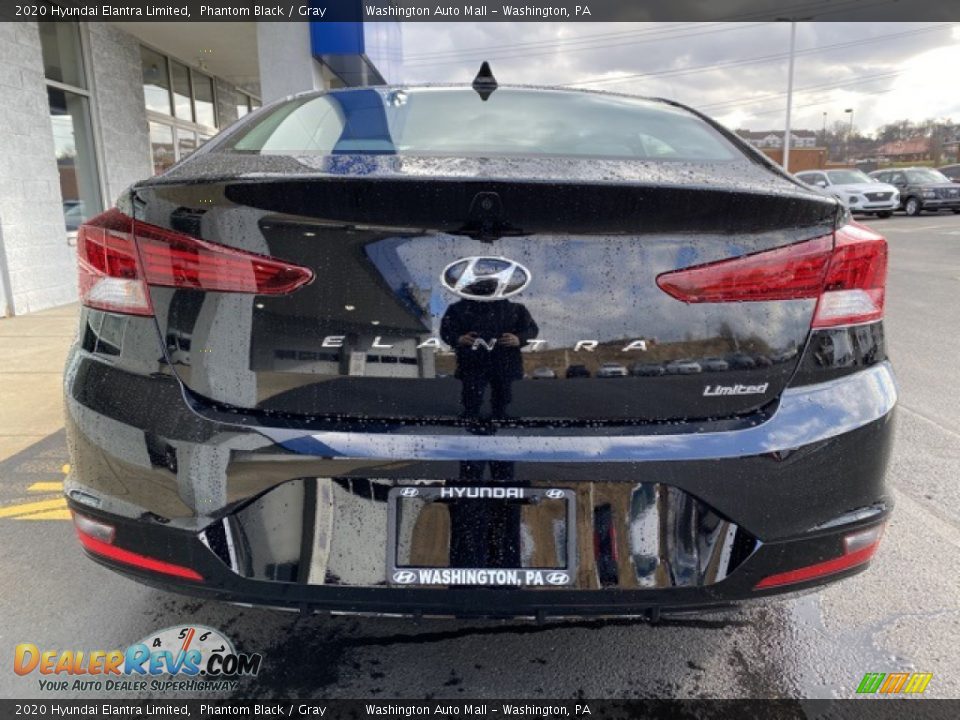 2020 Hyundai Elantra Limited Phantom Black / Gray Photo #5