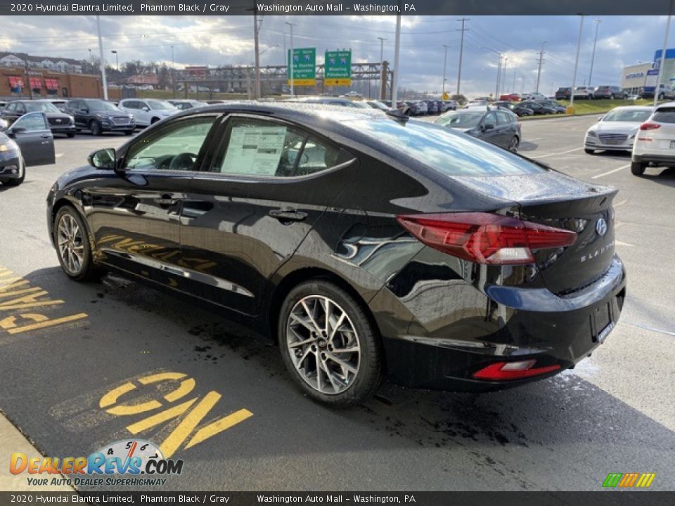 2020 Hyundai Elantra Limited Phantom Black / Gray Photo #6