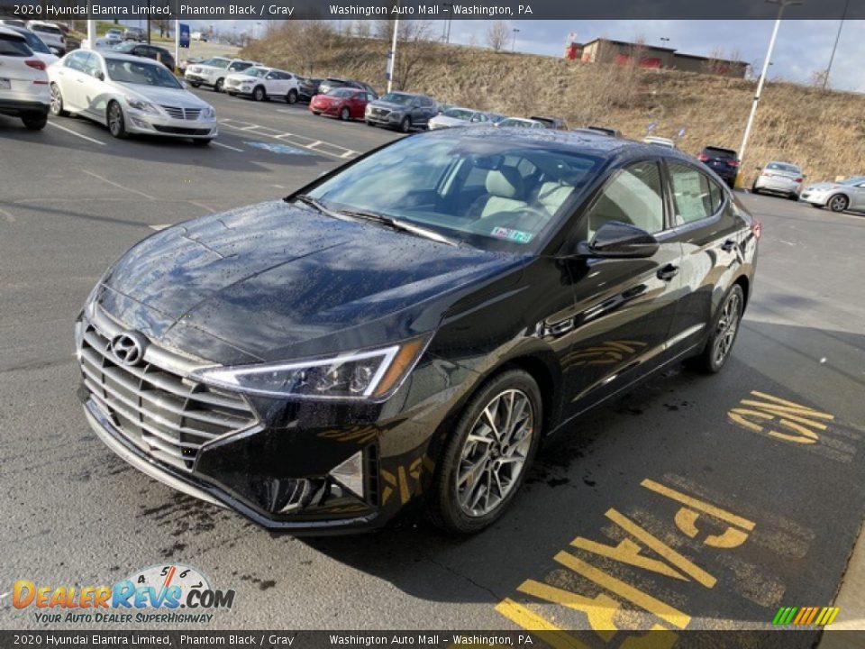2020 Hyundai Elantra Limited Phantom Black / Gray Photo #7