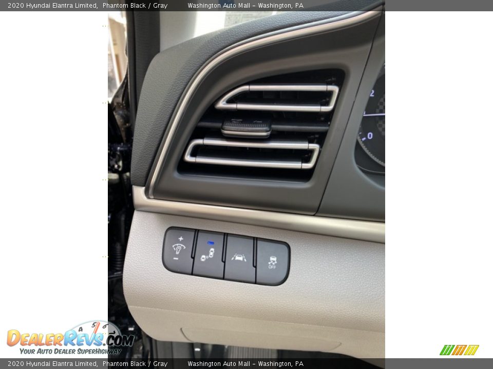 2020 Hyundai Elantra Limited Phantom Black / Gray Photo #13