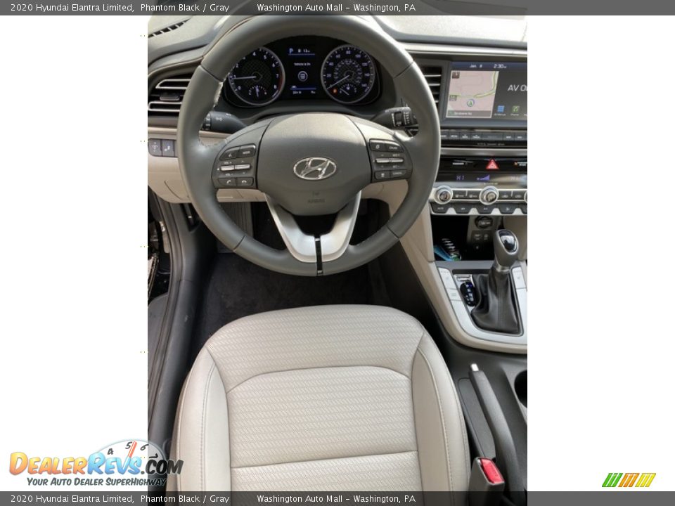2020 Hyundai Elantra Limited Phantom Black / Gray Photo #14