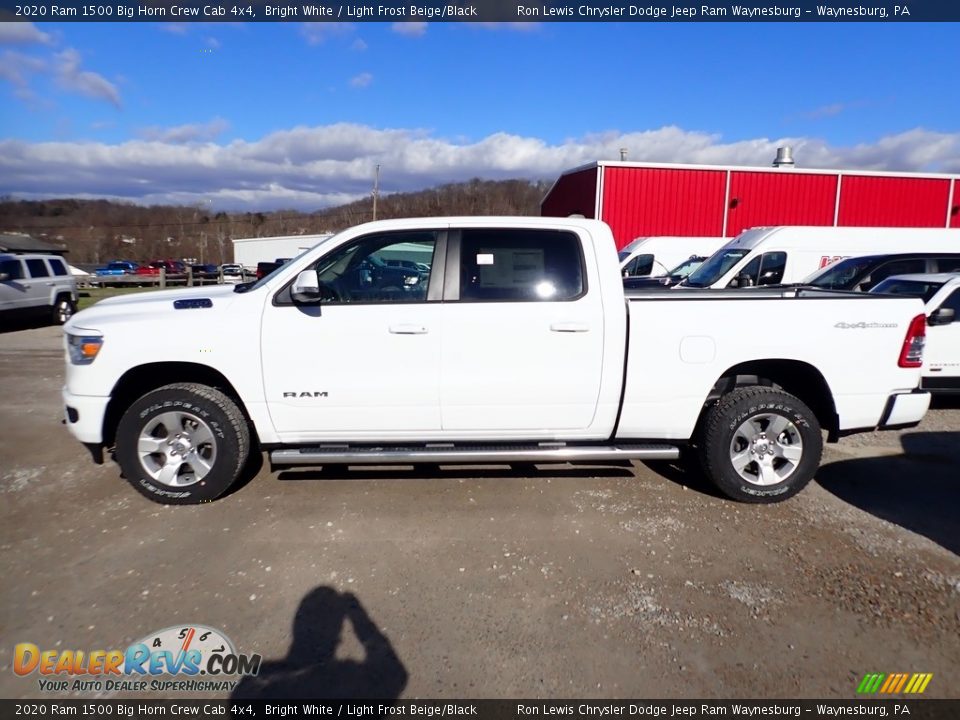 2020 Ram 1500 Big Horn Crew Cab 4x4 Bright White / Light Frost Beige/Black Photo #2