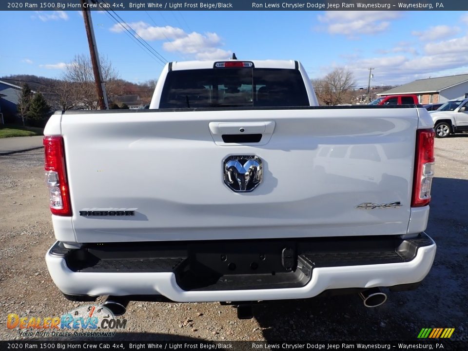 2020 Ram 1500 Big Horn Crew Cab 4x4 Bright White / Light Frost Beige/Black Photo #4