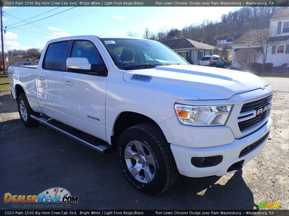 2020 Ram 1500 Big Horn Crew Cab 4x4 Bright White / Light Frost Beige/Black Photo #7