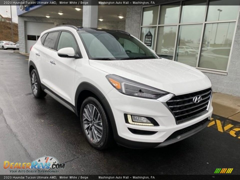 2020 Hyundai Tucson Ultimate AWD Winter White / Beige Photo #2