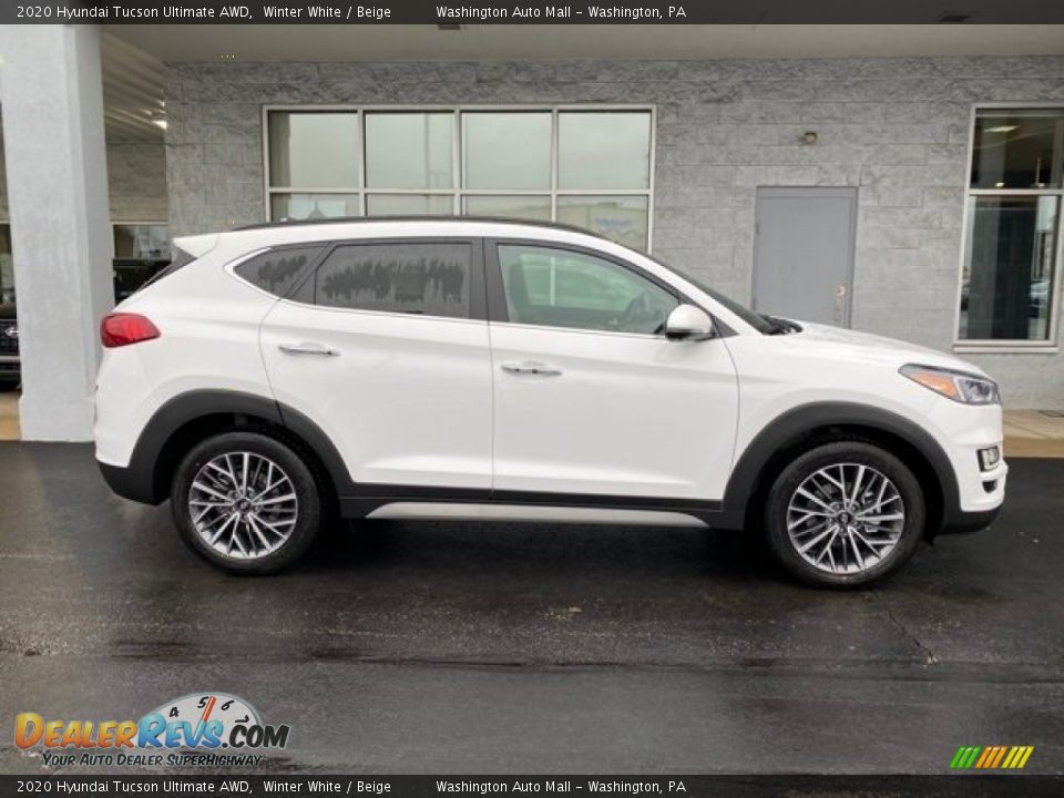 2020 Hyundai Tucson Ultimate AWD Winter White / Beige Photo #3