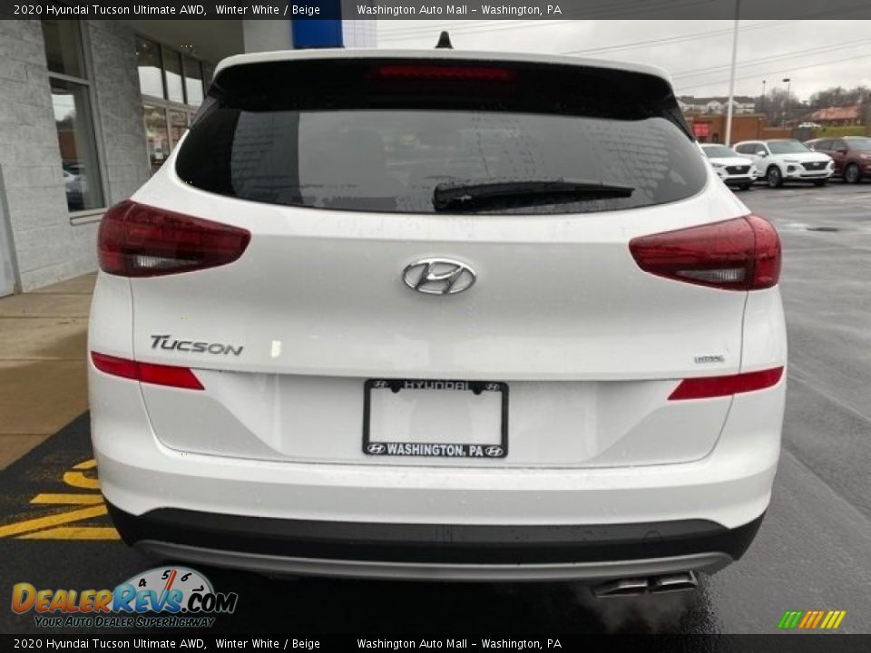 2020 Hyundai Tucson Ultimate AWD Winter White / Beige Photo #5