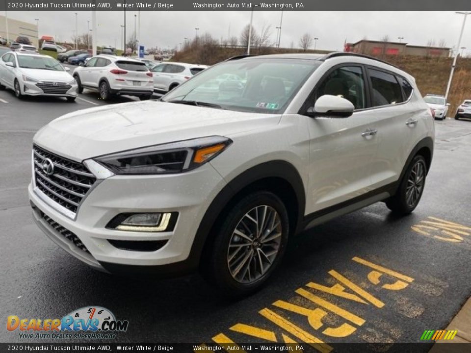 2020 Hyundai Tucson Ultimate AWD Winter White / Beige Photo #7