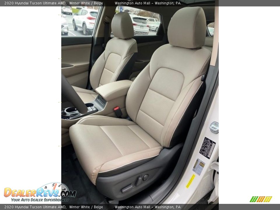 2020 Hyundai Tucson Ultimate AWD Winter White / Beige Photo #15