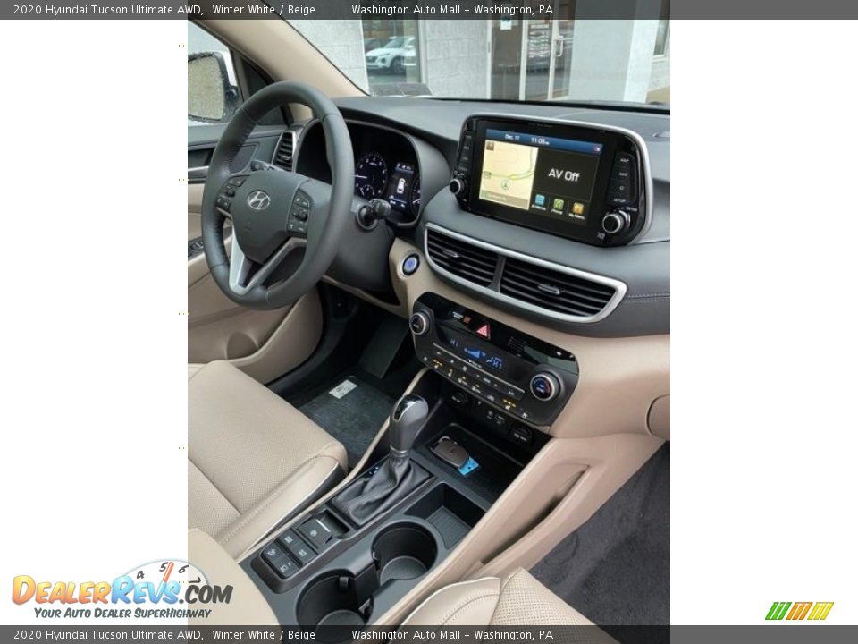 2020 Hyundai Tucson Ultimate AWD Winter White / Beige Photo #28