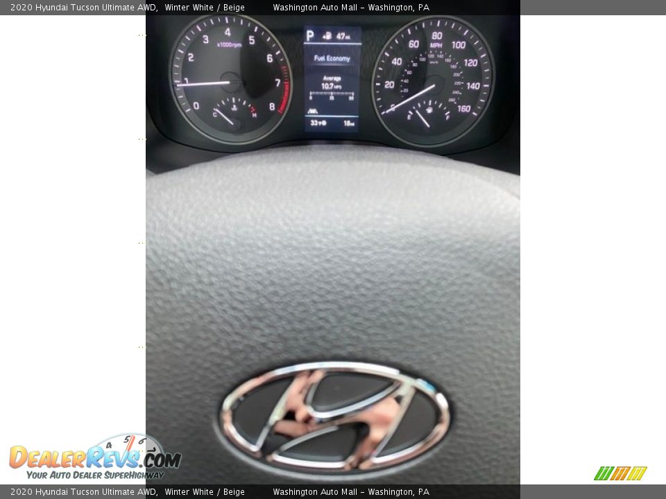 2020 Hyundai Tucson Ultimate AWD Winter White / Beige Photo #31