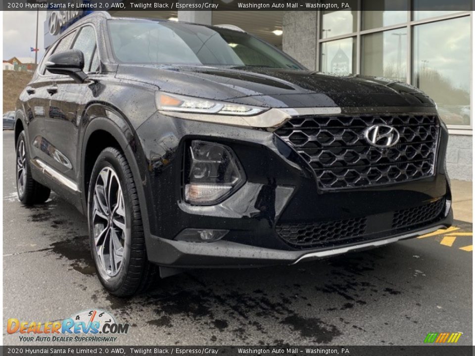 2020 Hyundai Santa Fe Limited 2.0 AWD Twilight Black / Espresso/Gray Photo #1