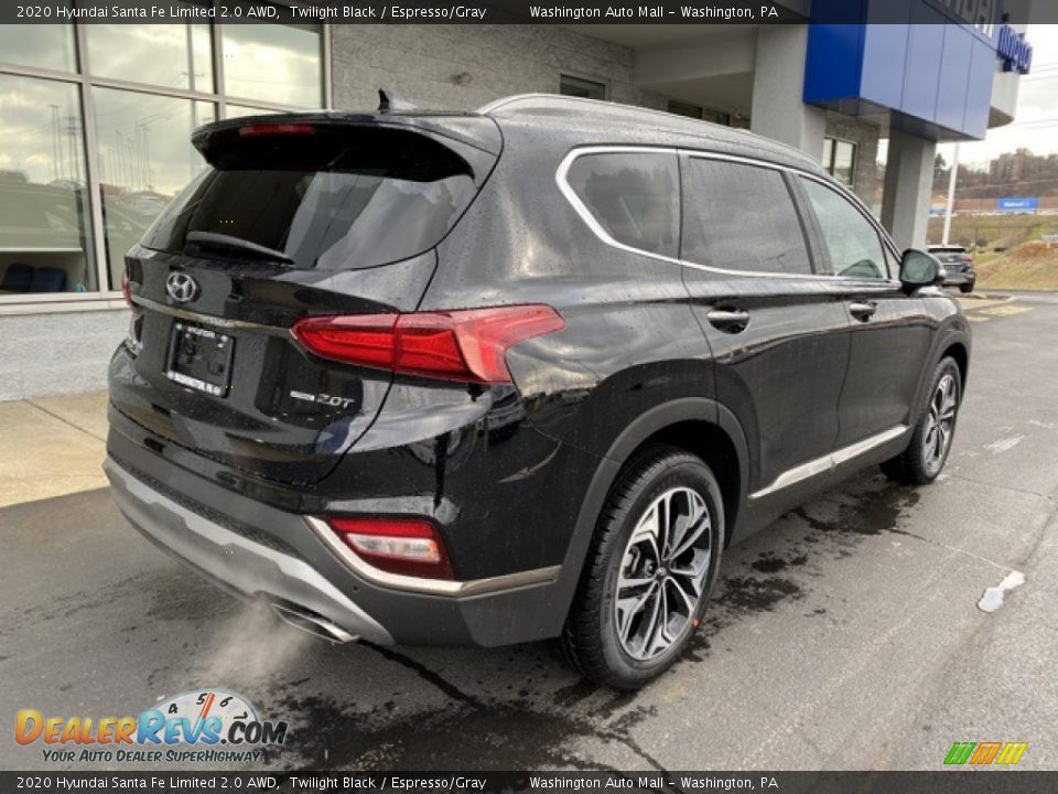 2020 Hyundai Santa Fe Limited 2.0 AWD Twilight Black / Espresso/Gray Photo #4