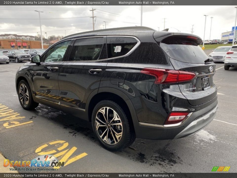 2020 Hyundai Santa Fe Limited 2.0 AWD Twilight Black / Espresso/Gray Photo #6