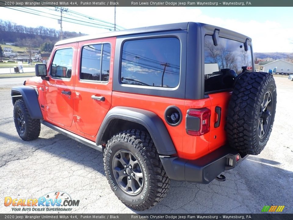 2020 Jeep Wrangler Unlimited Willys 4x4 Punkn Metallic / Black Photo #3