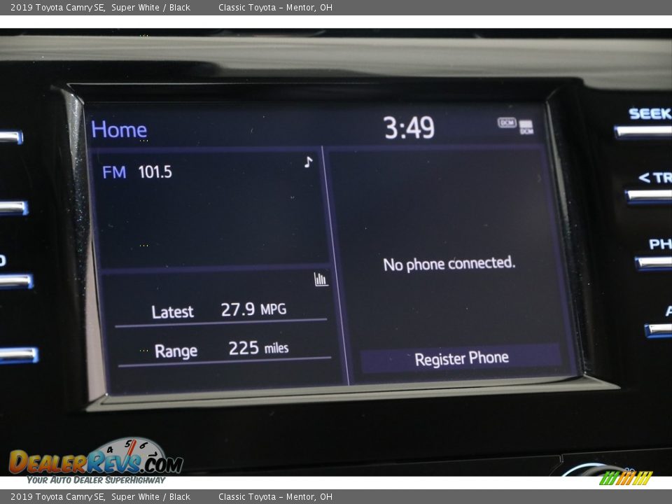 2019 Toyota Camry SE Super White / Black Photo #9