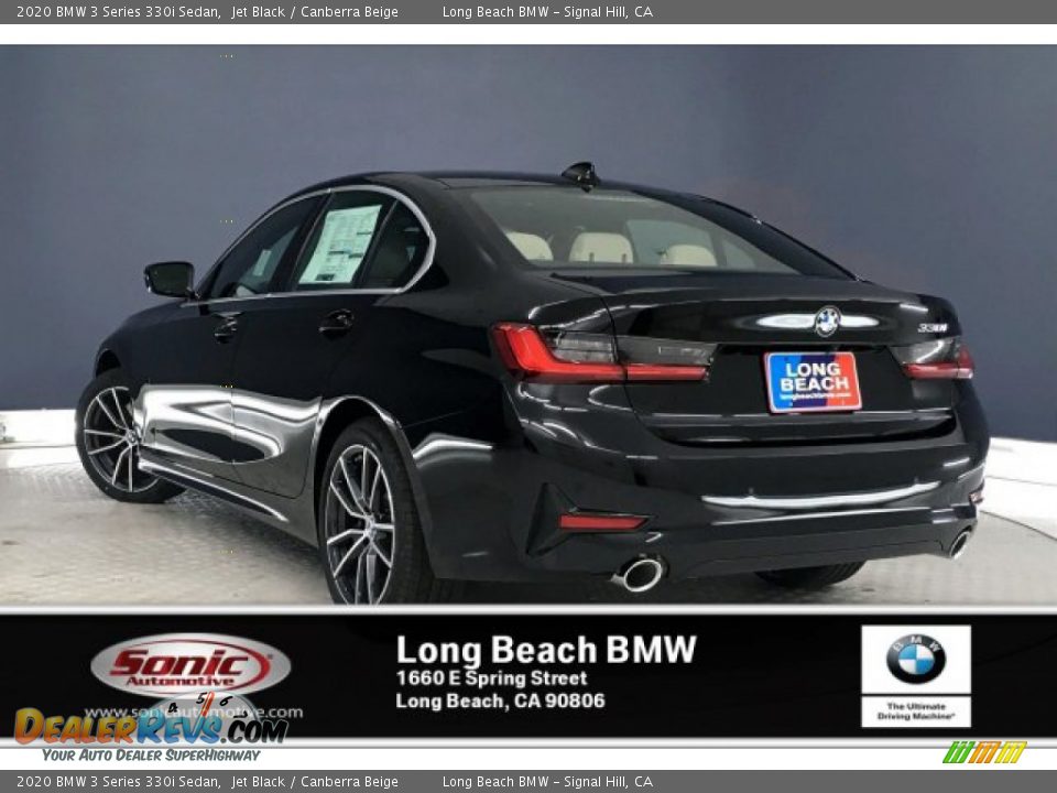 2020 BMW 3 Series 330i Sedan Jet Black / Canberra Beige Photo #2