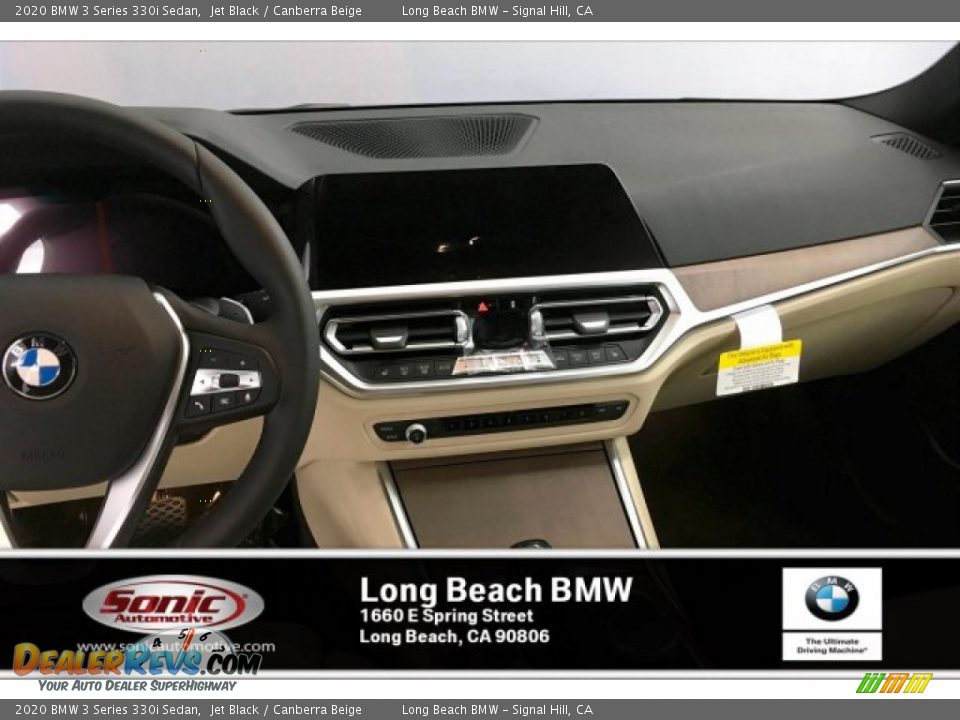 2020 BMW 3 Series 330i Sedan Jet Black / Canberra Beige Photo #5