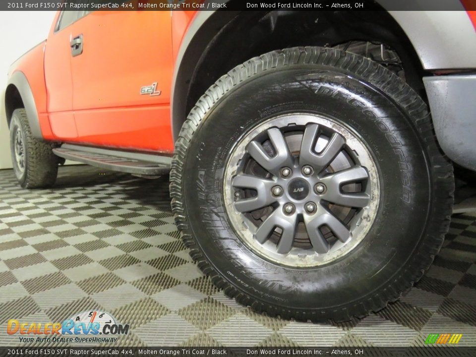 2011 Ford F150 SVT Raptor SuperCab 4x4 Molten Orange Tri Coat / Black Photo #3
