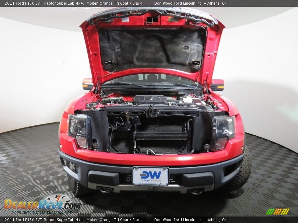 2011 Ford F150 SVT Raptor SuperCab 4x4 Molten Orange Tri Coat / Black Photo #5