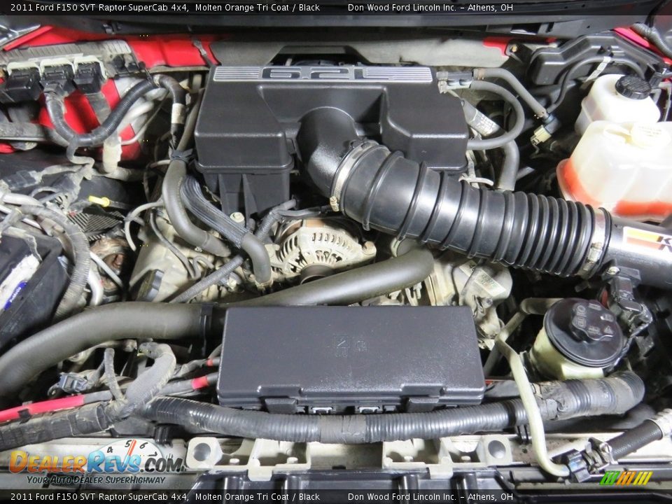 2011 Ford F150 SVT Raptor SuperCab 4x4 Molten Orange Tri Coat / Black Photo #6