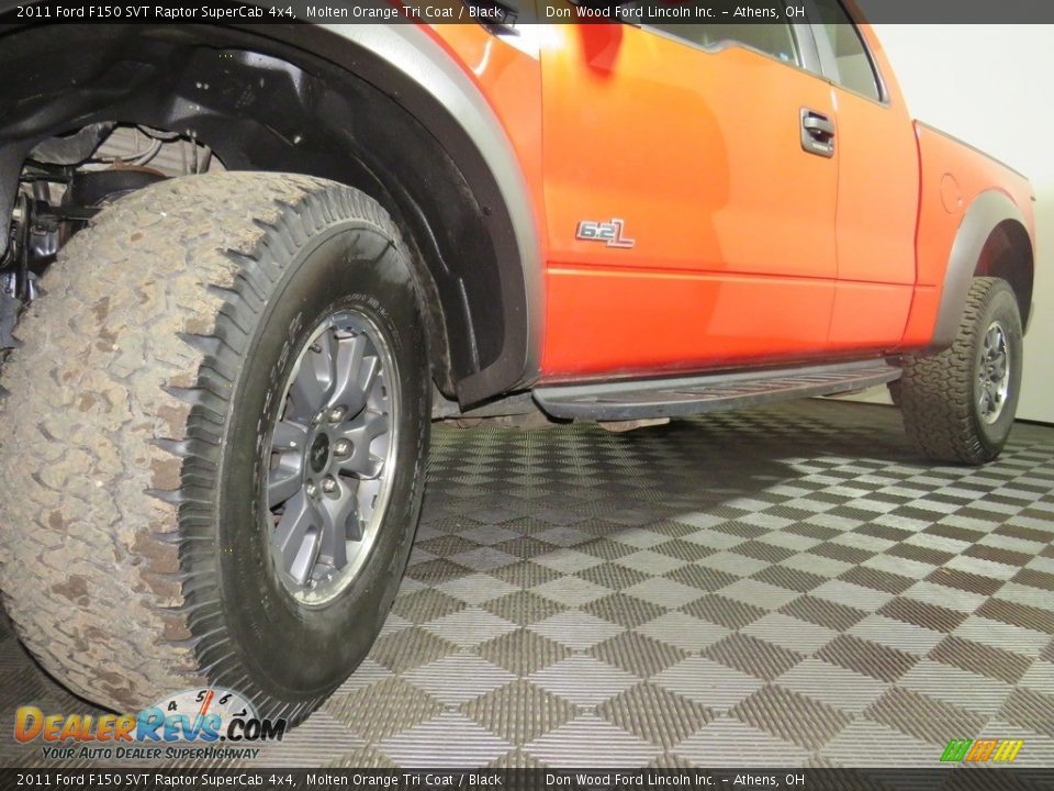 2011 Ford F150 SVT Raptor SuperCab 4x4 Molten Orange Tri Coat / Black Photo #8