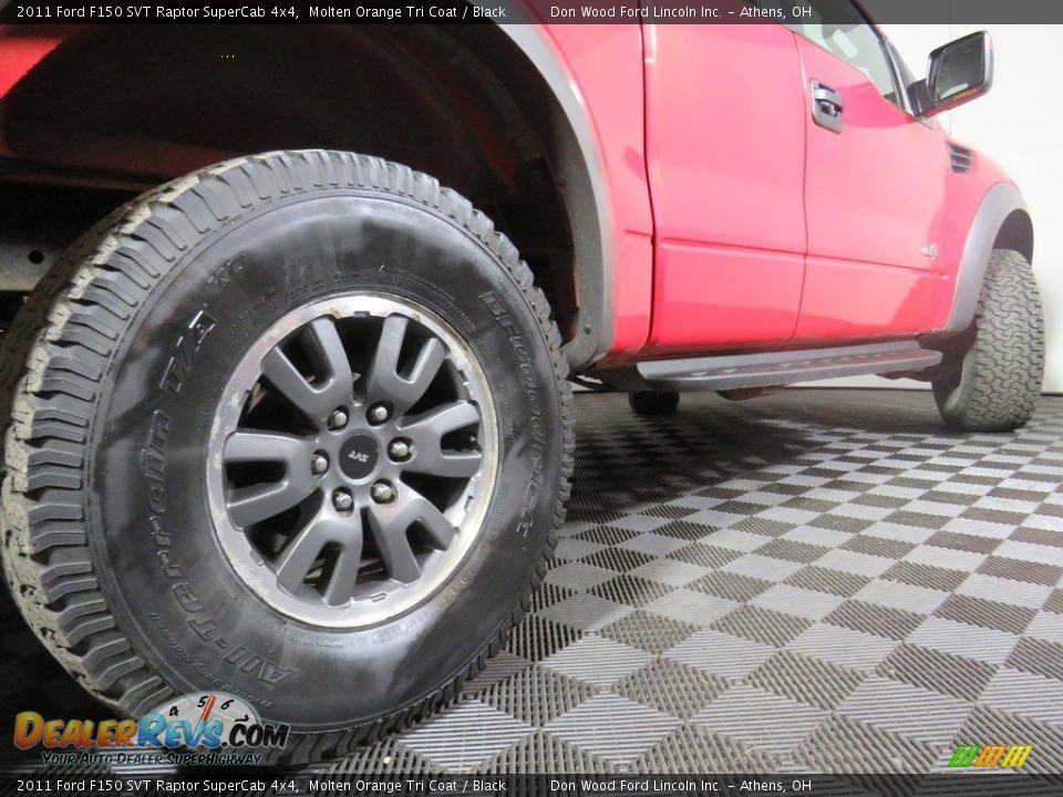 2011 Ford F150 SVT Raptor SuperCab 4x4 Molten Orange Tri Coat / Black Photo #14