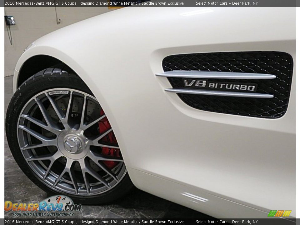 2016 Mercedes-Benz AMG GT S Coupe designo Diamond White Metallic / Saddle Brown Exclusive Photo #12