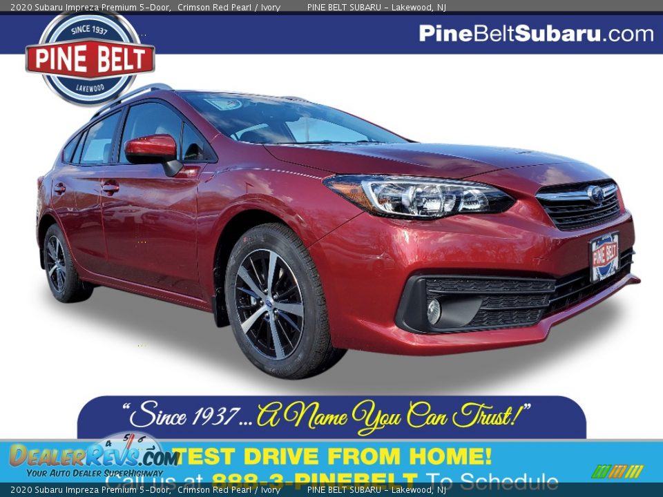 2020 Subaru Impreza Premium 5-Door Crimson Red Pearl / Ivory Photo #1