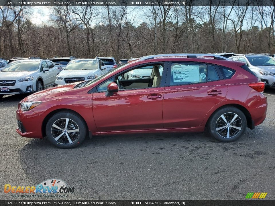 2020 Subaru Impreza Premium 5-Door Crimson Red Pearl / Ivory Photo #3