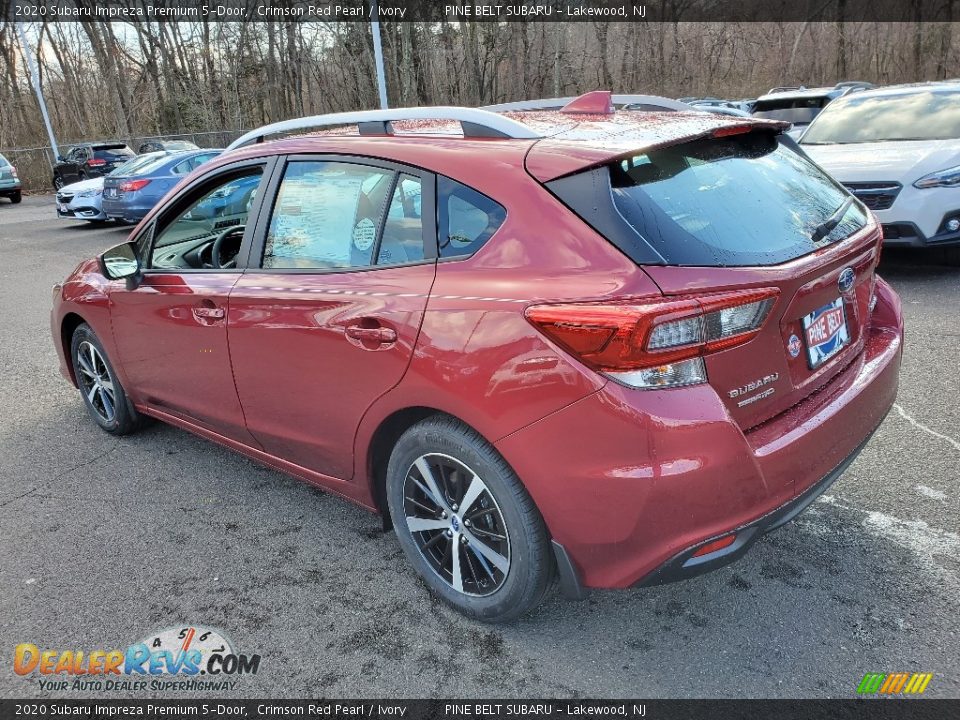 2020 Subaru Impreza Premium 5-Door Crimson Red Pearl / Ivory Photo #4