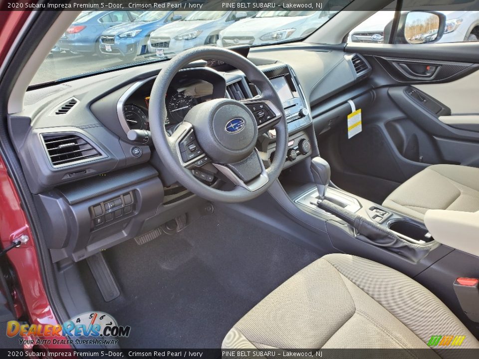 2020 Subaru Impreza Premium 5-Door Crimson Red Pearl / Ivory Photo #7