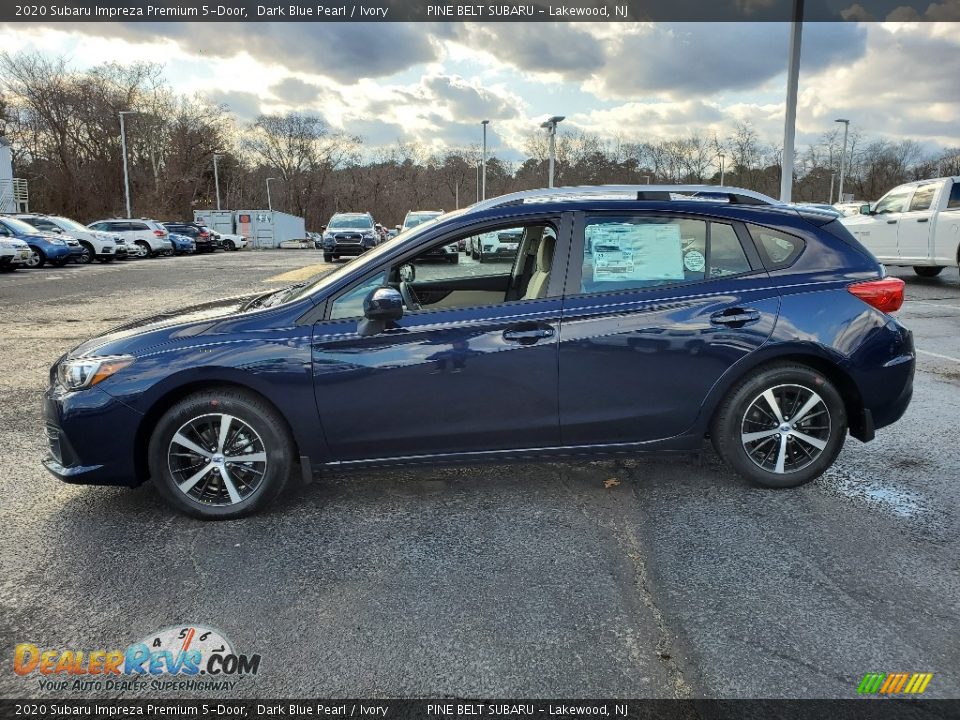 2020 Subaru Impreza Premium 5-Door Dark Blue Pearl / Ivory Photo #3