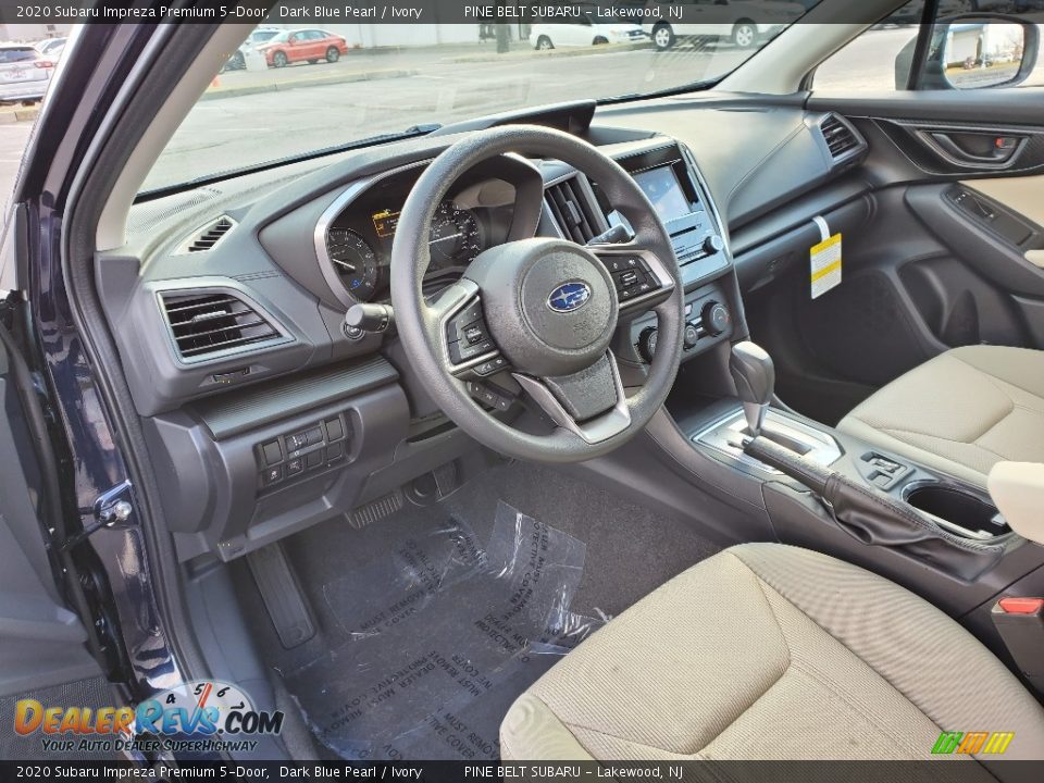 2020 Subaru Impreza Premium 5-Door Dark Blue Pearl / Ivory Photo #7