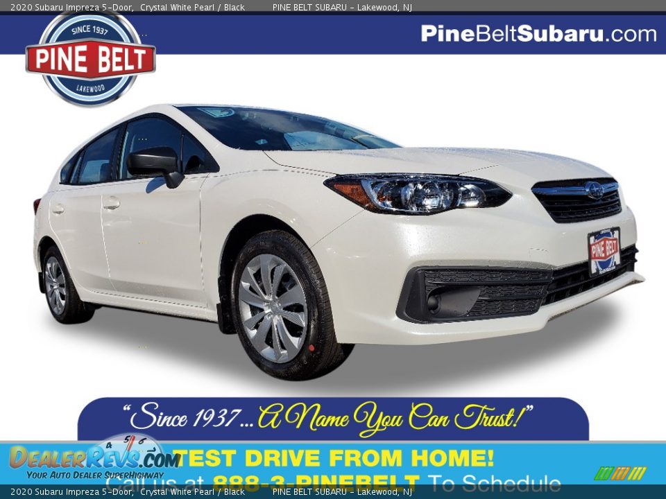 2020 Subaru Impreza 5-Door Crystal White Pearl / Black Photo #1