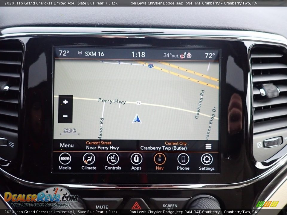 2020 Jeep Grand Cherokee Limited 4x4 Slate Blue Pearl / Black Photo #17