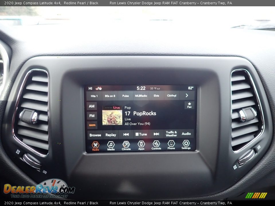 2020 Jeep Compass Latitude 4x4 Redline Pearl / Black Photo #16